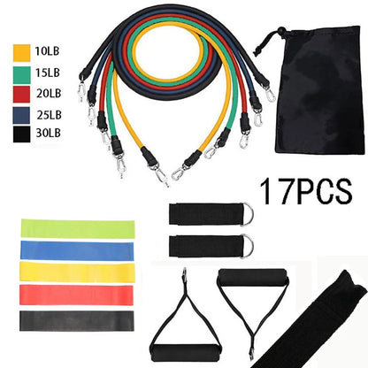 11 Pcs Resistance Band Elastic Pull Rope Set