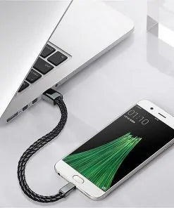Leather Mini USB Bracelet Data Charging Cable